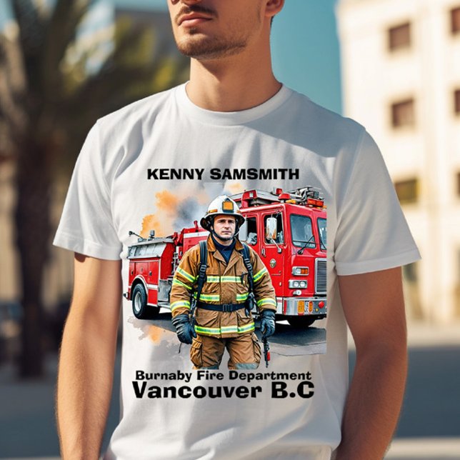 Redo av brandsläckare i lastbil t shirt (Skapare uppladdad)