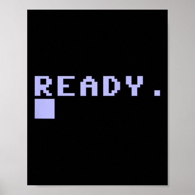 Redo C64 Hemdator 80-talet Retro Gamer Kodare Minn Poster (Framsidan)