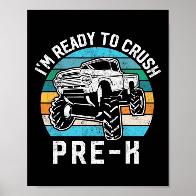 Redo Crush Förskolpresent Monstertruck Första dage Poster (Framsidan)