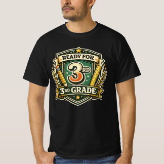Redo för 3:e klass Retro penna tillbaka till skola T Shirt