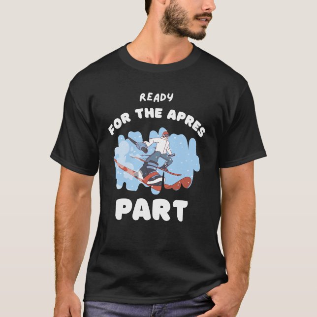 Redo för apres-del t-shirt för skidälskare (Framsida)