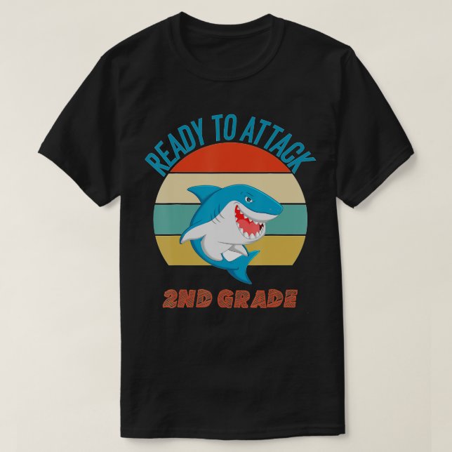Redo för att attackera andra Klass-Back to school  T Shirt (Design framsida)