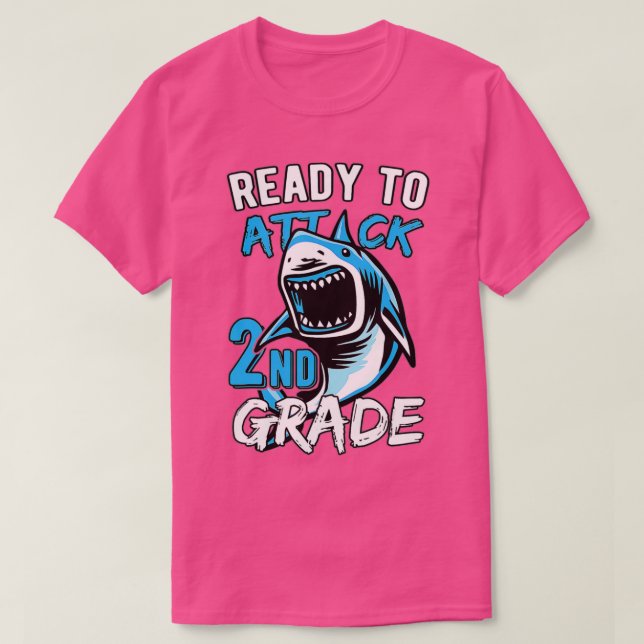 Redo för att attackera andra Klass-pojkar, barn i  T Shirt (Design framsida)
