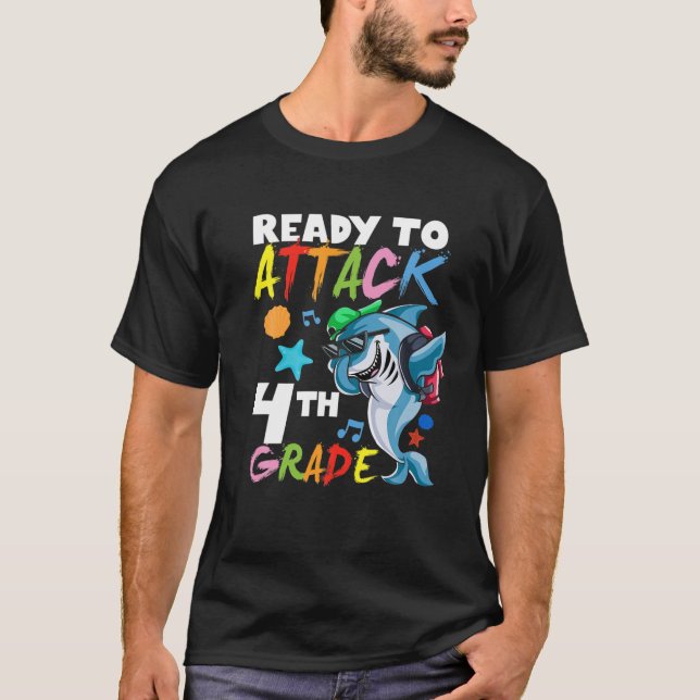 Redo för att attackera den fjärde Klass-läraren St T Shirt (Framsida)