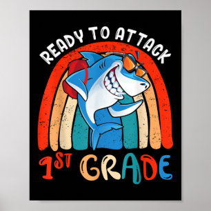 Redo för att attackera första Klass-lärarbarn Poster