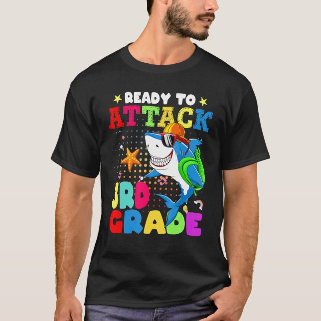 Redo för att attackera tredje Klass-hajen Back to  T Shirt (Framsida)