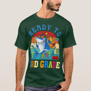 Redo för att attackera tredje Klass Shark Back to T Shirt