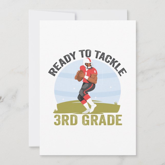 Redo för att bekämpa fotbolls-rugby i tredje Klass Meddelande (Framsida)