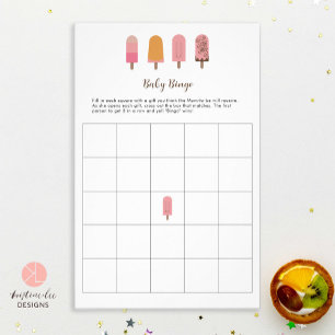 Redo för att explodera Baby Shower Bingo Aktivitet Flygblad