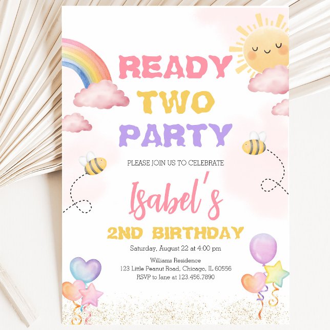 Redo För Att Festa 2-årsdag Inbjudningar (Skapare uppladdad)