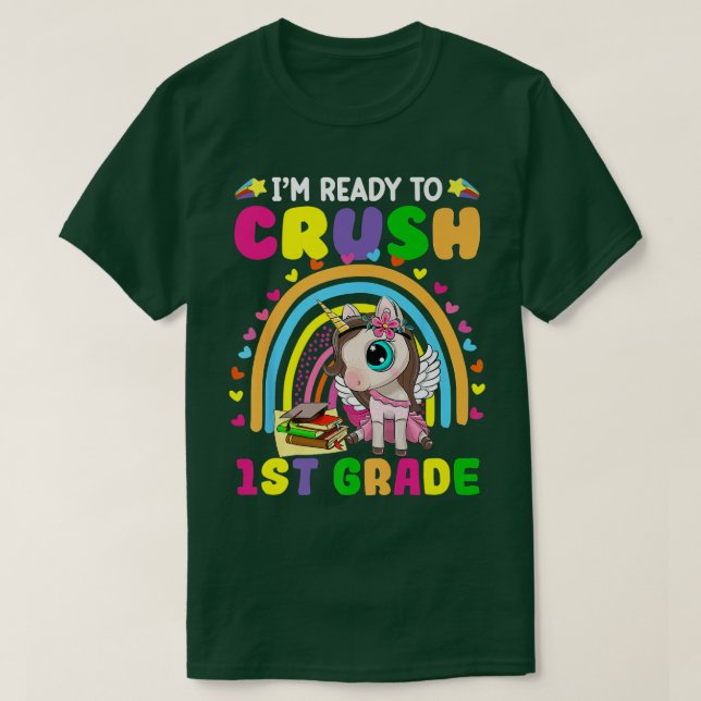 Redo för att krossa 1:a Klass-generiska Back to sc T Shirt (Design framsida)