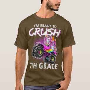 Redo för att krossa 7:e Rosa Unicorn tillbaka till T Shirt