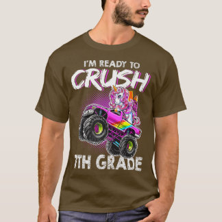 Redo för att krossa 7:e Rosa Unicorn tillbaka till T Shirt