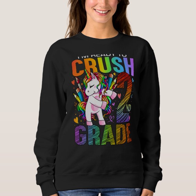 Redo för att krossa andra Klass Back to school Uni T Shirt (Framsida)