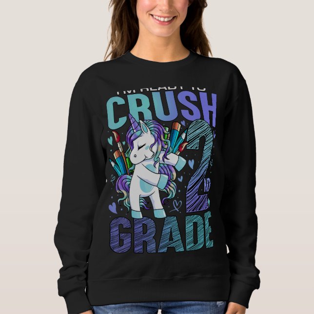 Redo för att krossa andra Klass Back to school Uni T Shirt (Framsida)
