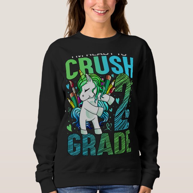 Redo för att krossa andra Klass Back to school Uni T Shirt (Framsida)