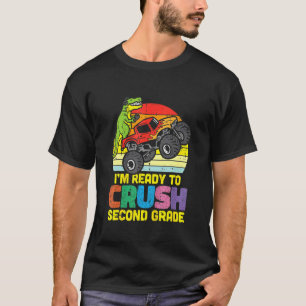 Redo för att krossa andra Klass Dino Monster Lastb T Shirt