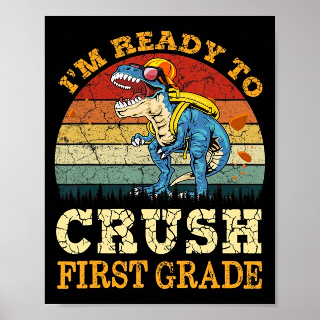 Redo för att krossa andra Klass-dinosaurien tillba Poster (Framsidan)