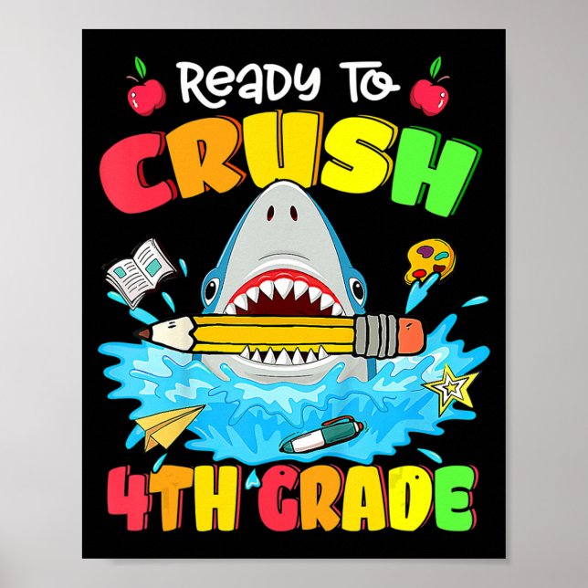 Redo för att krossa de fjärde Back to school-kajar Poster (Framsidan)