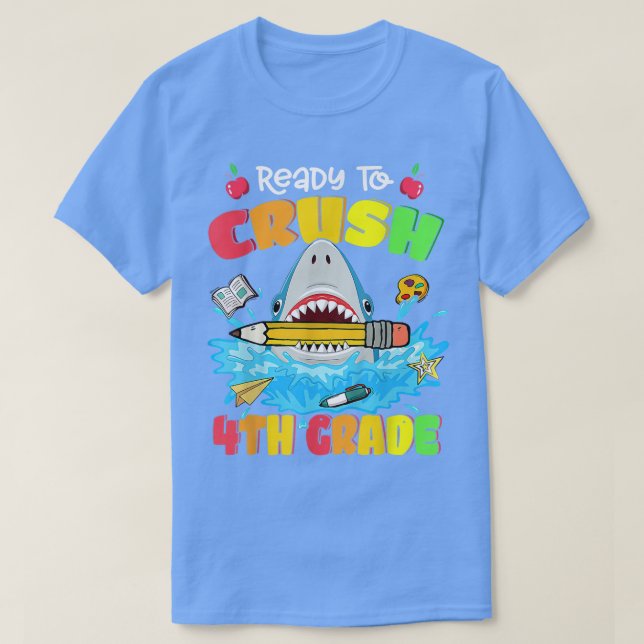 Redo för att krossa de fjärde Back to school-kajar T Shirt (Design framsida)