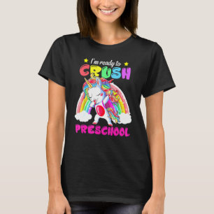 Redo för att krossa förkoledoppa Unicorn tillbaka T Shirt