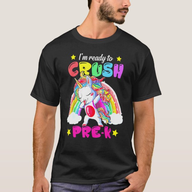 Redo för att krossa förkroppsskannade hörnstenar t shirt (Framsida)