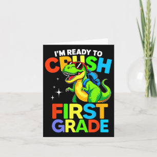 Redo för att krossa första Klass 1-dagen för skola Kort