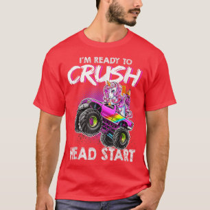 Redo för att krossa huvudet Starta Rosa Unicorn ti T Shirt
