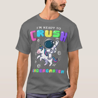 Redo för att krossa Kindergarten Astronaut Riding  T Shirt