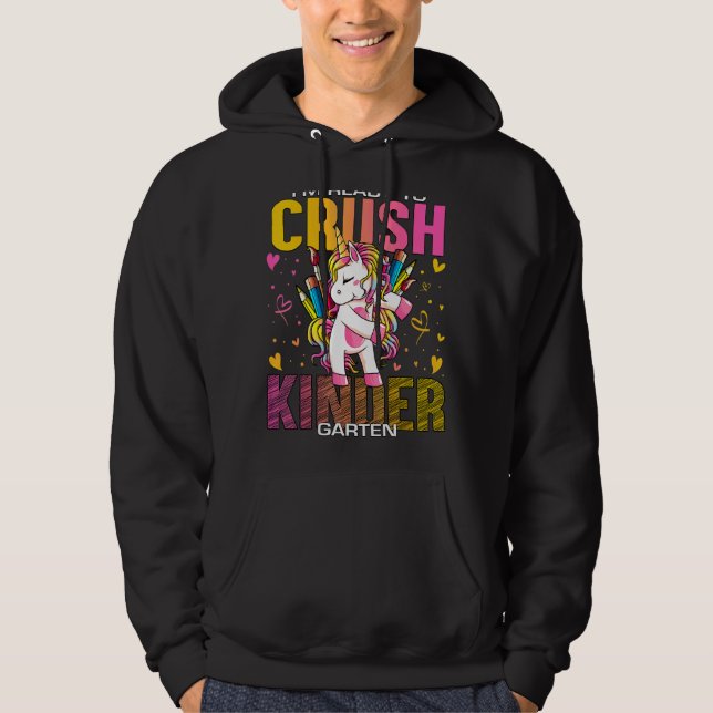 Redo för att krossa Kindergarten Back to school Un Hoodie (Framsida)