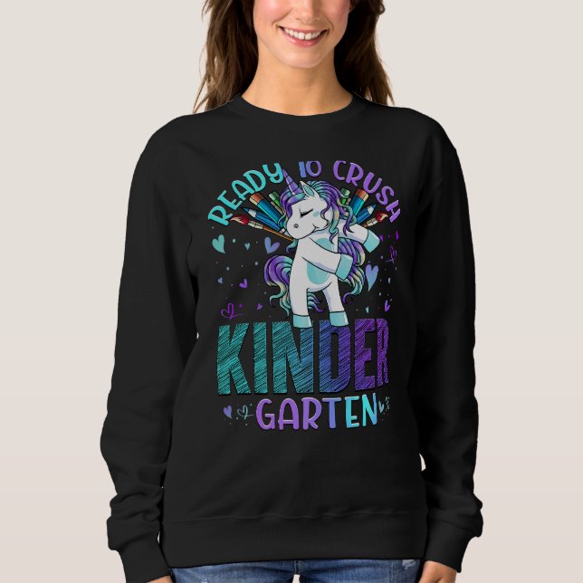 Redo för att krossa Kindergarten Back to school Un T Shirt (Framsida)