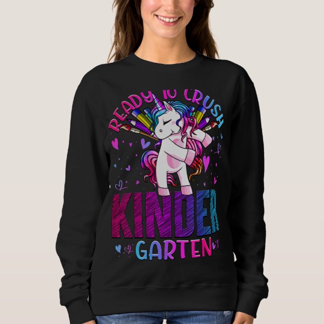 Redo för att krossa Kindergarten Back to school Un T Shirt (Framsida)