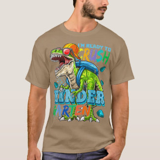 Redo för att krossa Kindergarten Dinosaur tillbaka T Shirt