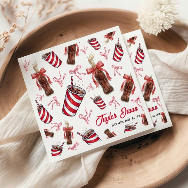 Redo för att Pop Cola Baby Shower Pappersservett (Skapare uppladdad)