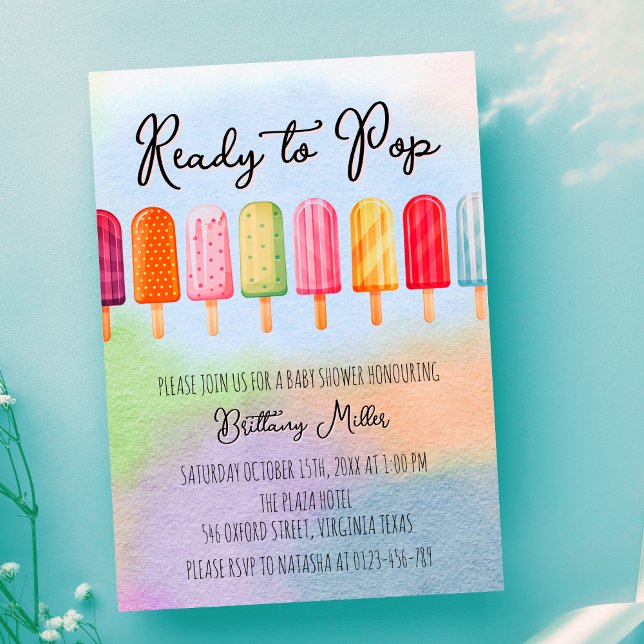Redo För Att Poppa Pinnarocksel Sommar Baby Shower Inbjudningar (Skapare uppladdad)