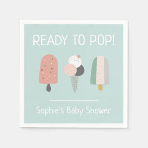 Redo för att Poppa Sommar Baby Shower Servetter Mi