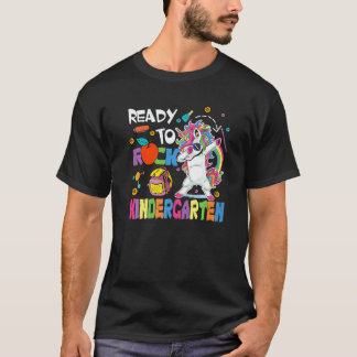 Redo För Att Rocka Förskola Söt Enhörning Dabbing  T Shirt