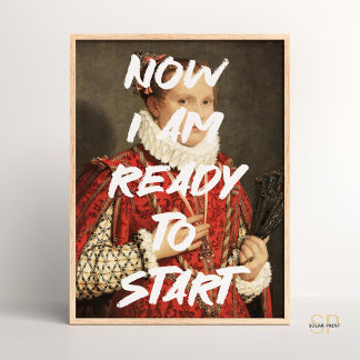 Redo för att starta Renaissancens målarfärgsmätnin Poster