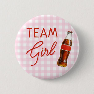 Redo för att stoppa Baby Shower Team Girl Knapp