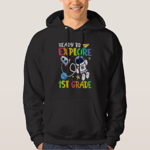 Redo För Att Utforska 1:a Klass Astronaut Tillbaka Hoodie
