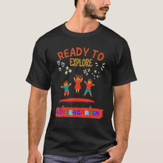 Redo För Att Utforska Förskola Back To School Lära T Shirt