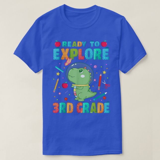 Redo för att utforska tredje Klass Space-databasen T Shirt (Design framsida)
