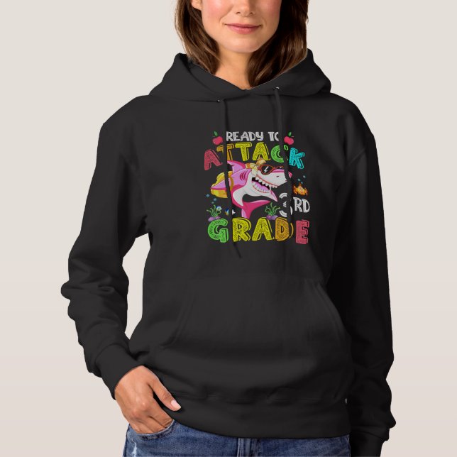 Redo för barn att attackera tredje Klass-ryggsäck T Shirt (Framsida)