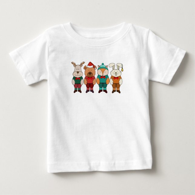 Redo för djur under vintern t shirt (Framsida)