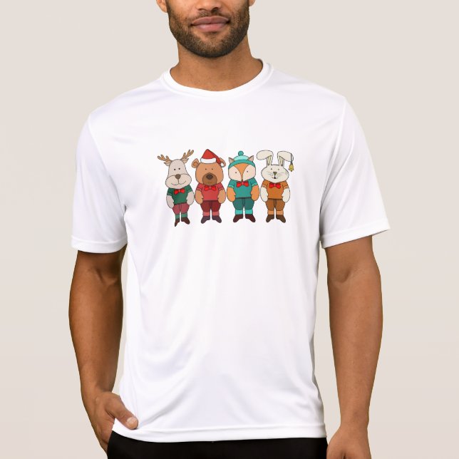 Redo för djur under vintern t shirt (Framsida)