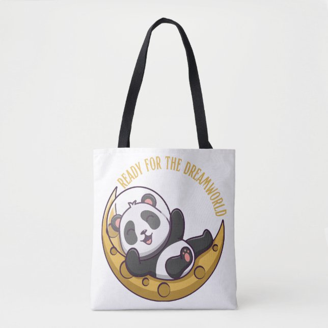 Redo för drömvärlden Hej lilla panda i pa Tygkasse (Framsida)