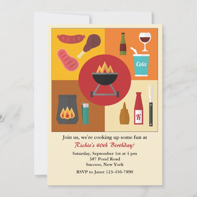 Redo för en Cookout-inbjudan Inbjudningar (Framsida)