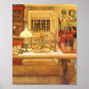 Redo för ett spel kort av Carl Larsson Poster