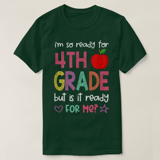 Redo för fjärde Klass-Back to school T-Shirt (Design framsida)