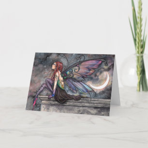 Redo för Flight Fairy Fantasy Art Illustration Kort